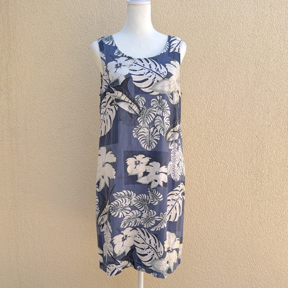 Guy Harvey Tropical Print Silk Dress